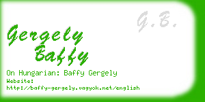 gergely baffy business card